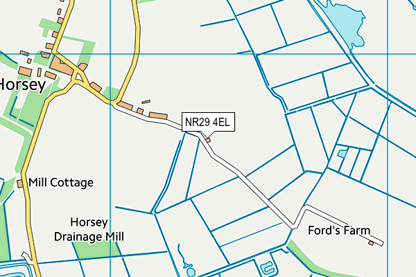 NR29 4EL map - OS VectorMap District (Ordnance Survey)