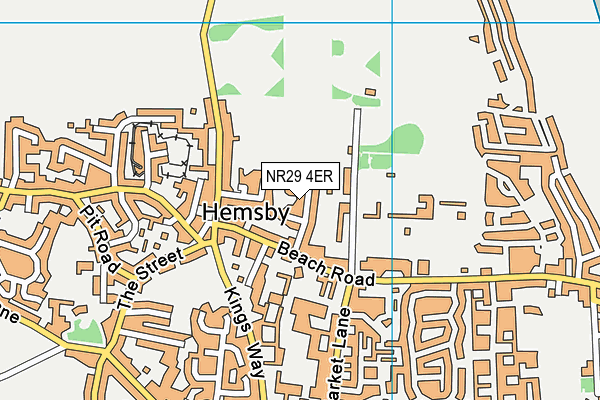 NR29 4ER map - OS VectorMap District (Ordnance Survey)