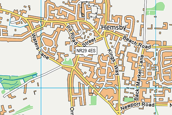 NR29 4ES map - OS VectorMap District (Ordnance Survey)