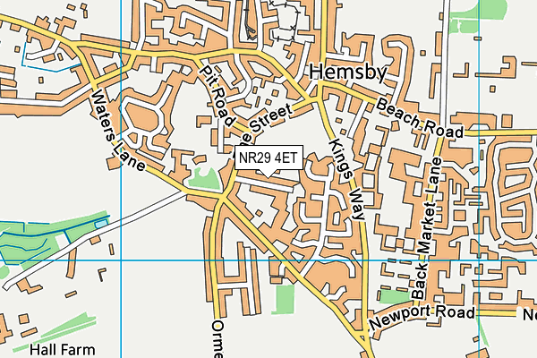 NR29 4ET map - OS VectorMap District (Ordnance Survey)