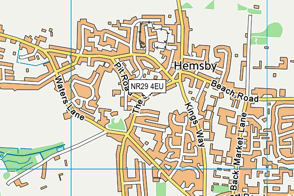 NR29 4EU map - OS VectorMap District (Ordnance Survey)