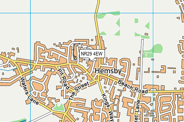 NR29 4EW map - OS VectorMap District (Ordnance Survey)
