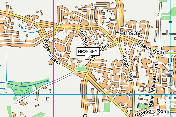 NR29 4EY map - OS VectorMap District (Ordnance Survey)