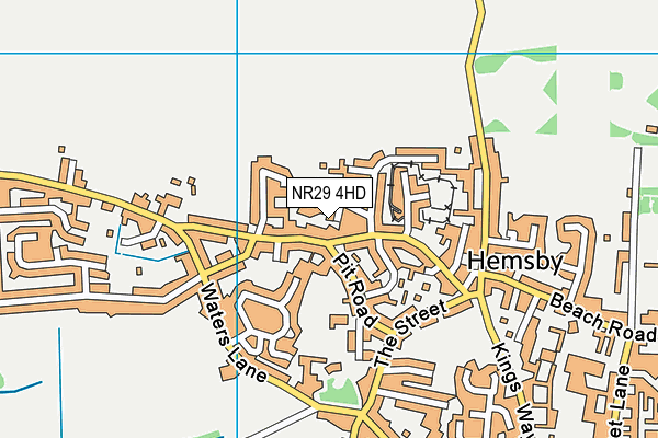 NR29 4HD map - OS VectorMap District (Ordnance Survey)
