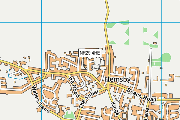 NR29 4HE map - OS VectorMap District (Ordnance Survey)