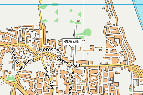 NR29 4HN map - OS VectorMap District (Ordnance Survey)