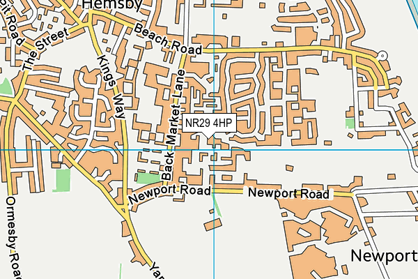 NR29 4HP map - OS VectorMap District (Ordnance Survey)