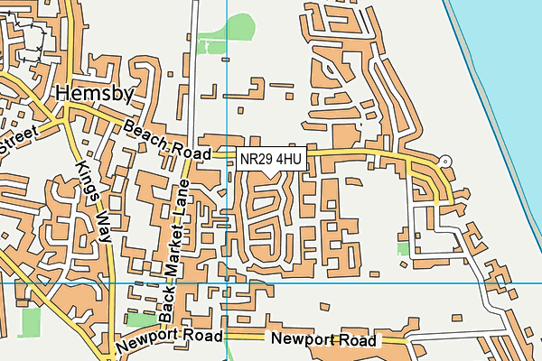 NR29 4HU map - OS VectorMap District (Ordnance Survey)