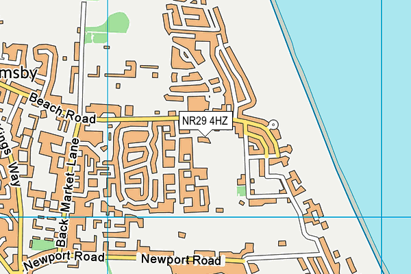 NR29 4HZ map - OS VectorMap District (Ordnance Survey)