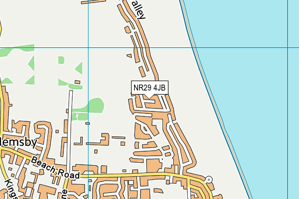 NR29 4JB map - OS VectorMap District (Ordnance Survey)