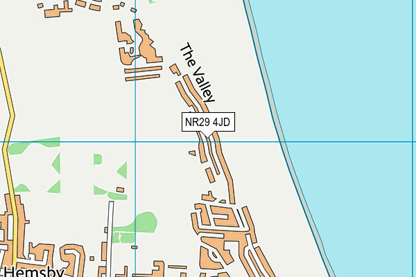 NR29 4JD map - OS VectorMap District (Ordnance Survey)