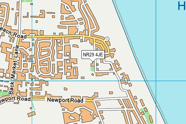 NR29 4JE map - OS VectorMap District (Ordnance Survey)