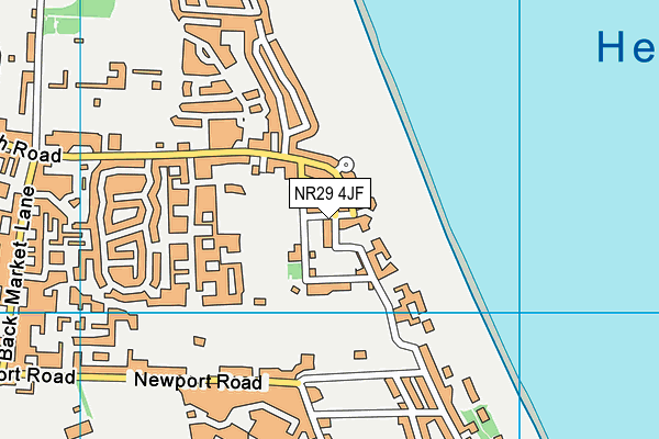 NR29 4JF map - OS VectorMap District (Ordnance Survey)
