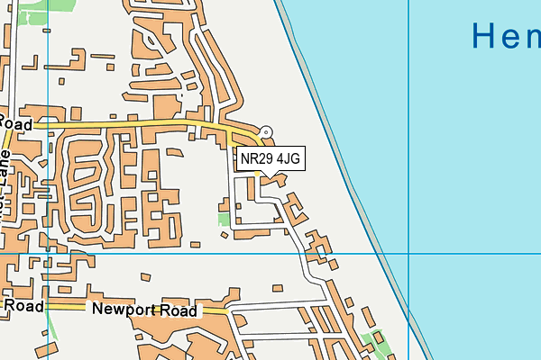 NR29 4JG map - OS VectorMap District (Ordnance Survey)