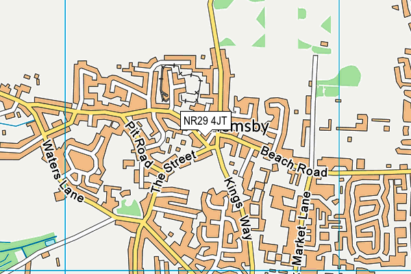 NR29 4JT map - OS VectorMap District (Ordnance Survey)