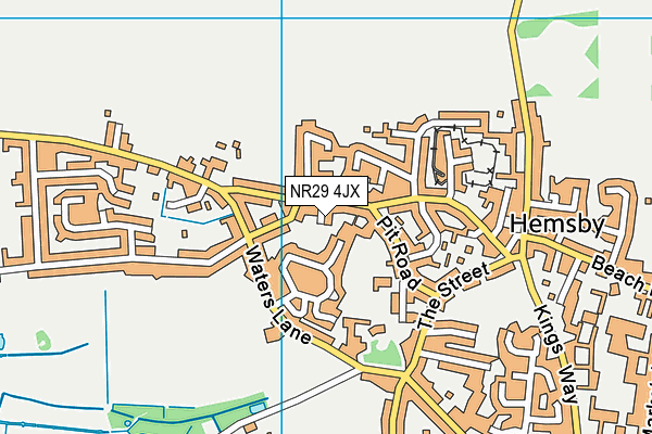NR29 4JX map - OS VectorMap District (Ordnance Survey)