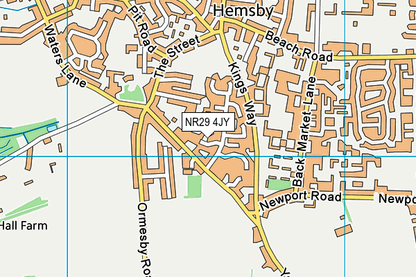 NR29 4JY map - OS VectorMap District (Ordnance Survey)