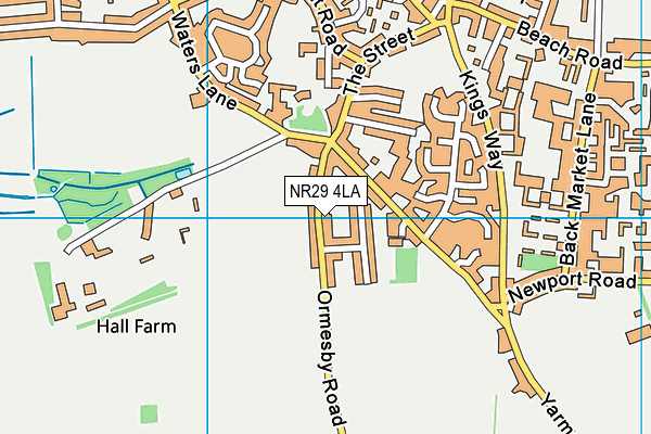 NR29 4LA map - OS VectorMap District (Ordnance Survey)