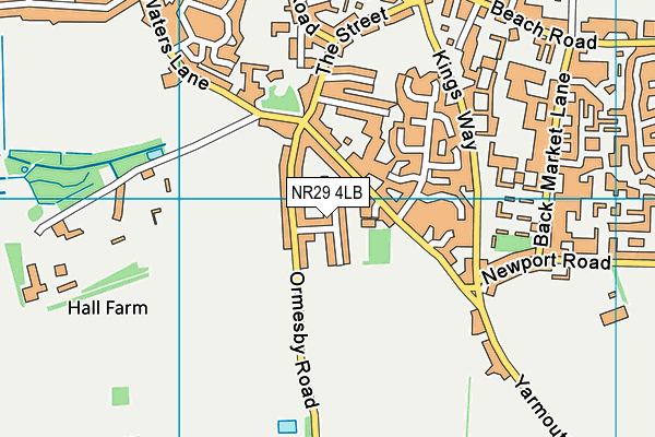 NR29 4LB map - OS VectorMap District (Ordnance Survey)