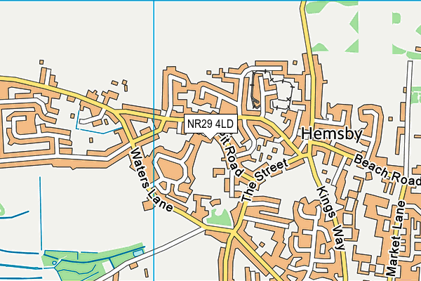 NR29 4LD map - OS VectorMap District (Ordnance Survey)