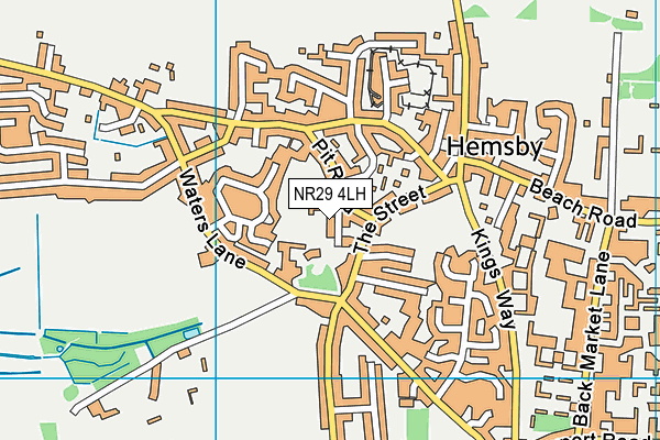 Hemsby Primary School map (NR29 4LH) - OS VectorMap District (Ordnance Survey)