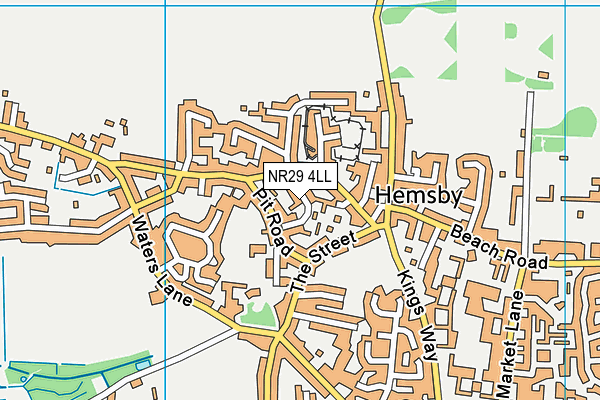 NR29 4LL map - OS VectorMap District (Ordnance Survey)