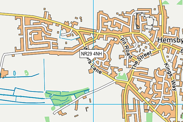 Hemsby Recreation Ground map (NR29 4NH) - OS VectorMap District (Ordnance Survey)