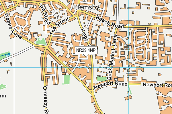 NR29 4NP map - OS VectorMap District (Ordnance Survey)