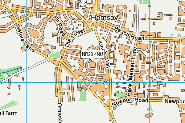 NR29 4NU map - OS VectorMap District (Ordnance Survey)