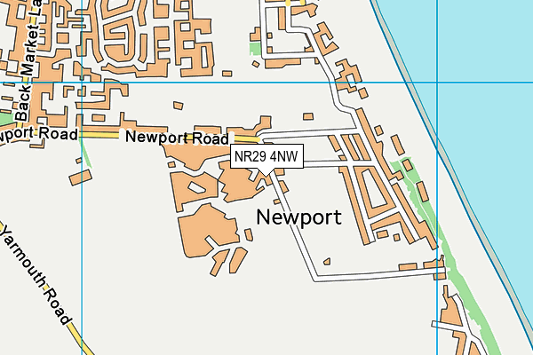 NR29 4NW map - OS VectorMap District (Ordnance Survey)