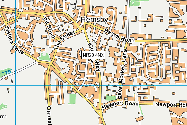 NR29 4NX map - OS VectorMap District (Ordnance Survey)