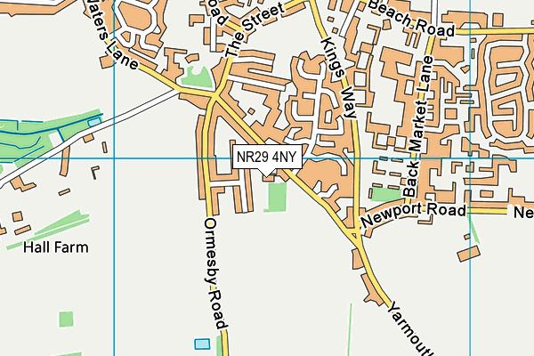 NR29 4NY map - OS VectorMap District (Ordnance Survey)