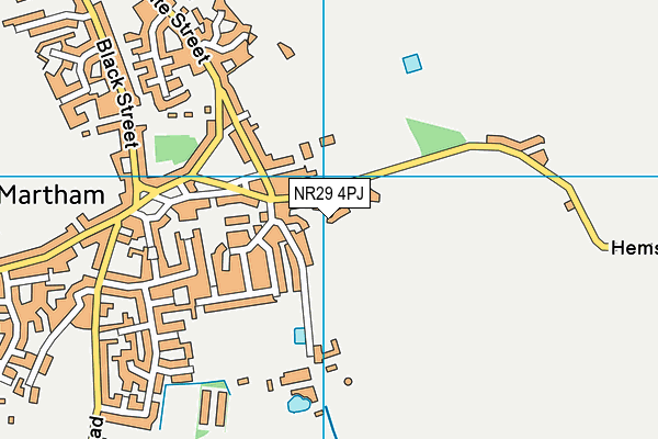 NR29 4PJ map - OS VectorMap District (Ordnance Survey)