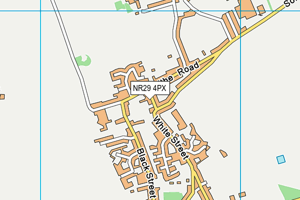 NR29 4PX map - OS VectorMap District (Ordnance Survey)
