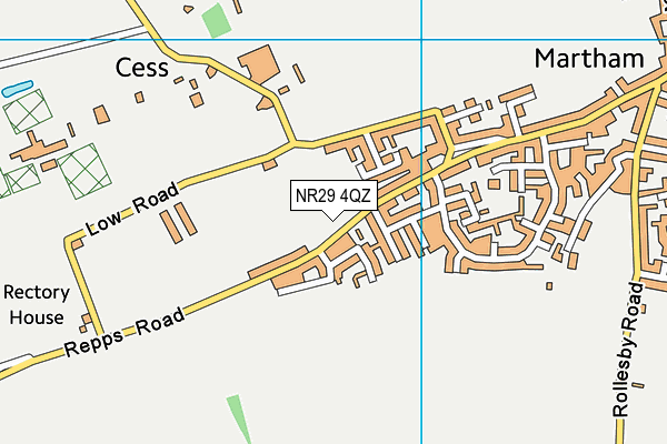 NR29 4QZ map - OS VectorMap District (Ordnance Survey)