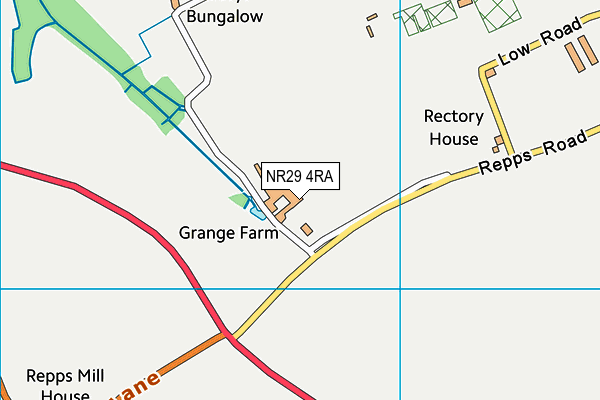 NR29 4RA map - OS VectorMap District (Ordnance Survey)