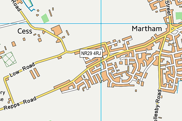 NR29 4RJ map - OS VectorMap District (Ordnance Survey)