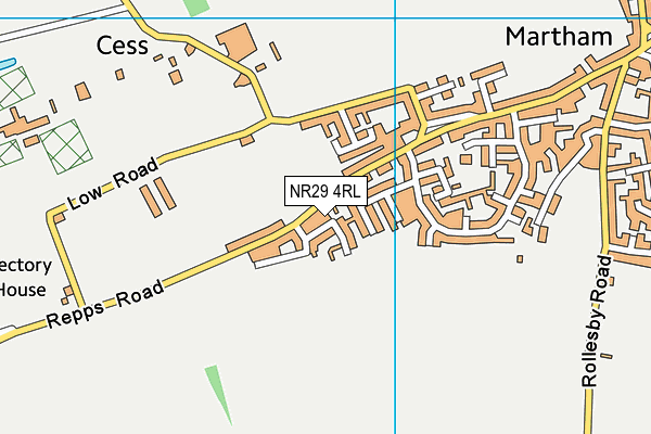 NR29 4RL map - OS VectorMap District (Ordnance Survey)