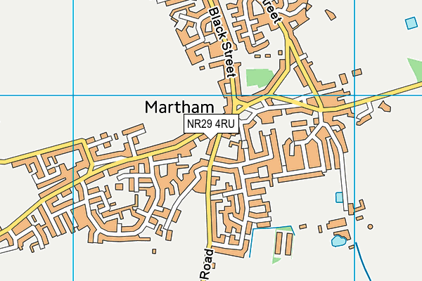 NR29 4RU map - OS VectorMap District (Ordnance Survey)