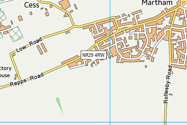 NR29 4RW map - OS VectorMap District (Ordnance Survey)