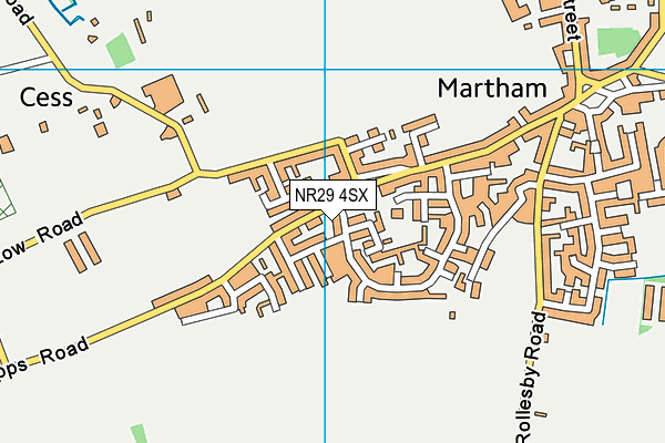 NR29 4SX map - OS VectorMap District (Ordnance Survey)