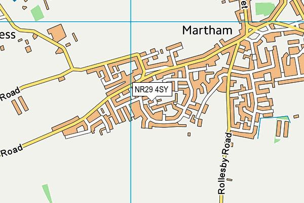NR29 4SY map - OS VectorMap District (Ordnance Survey)