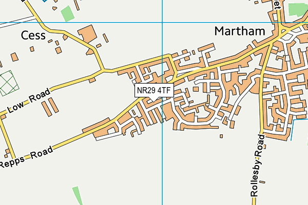 NR29 4TF map - OS VectorMap District (Ordnance Survey)