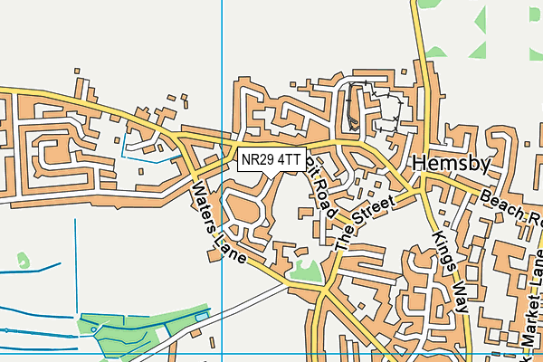 NR29 4TT map - OS VectorMap District (Ordnance Survey)