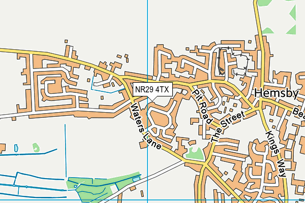 NR29 4TX map - OS VectorMap District (Ordnance Survey)