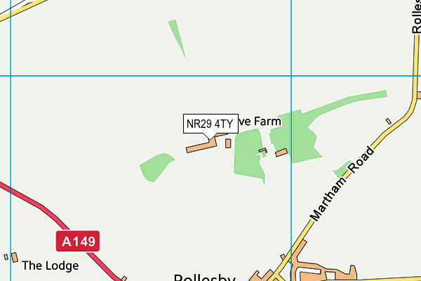 NR29 4TY map - OS VectorMap District (Ordnance Survey)