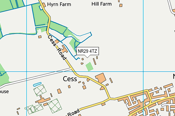 NR29 4TZ map - OS VectorMap District (Ordnance Survey)