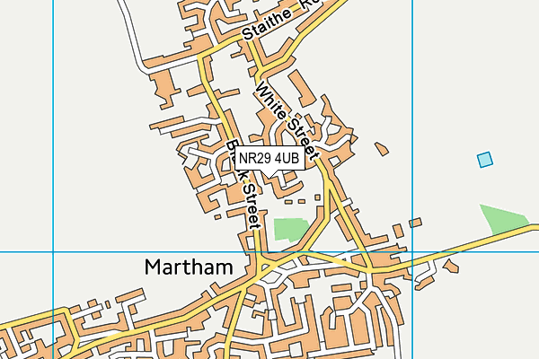 NR29 4UB map - OS VectorMap District (Ordnance Survey)