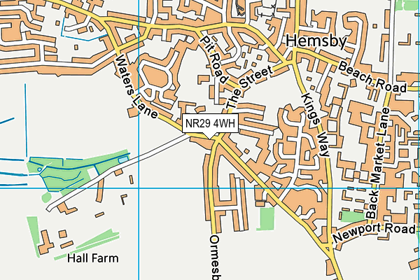 NR29 4WH map - OS VectorMap District (Ordnance Survey)