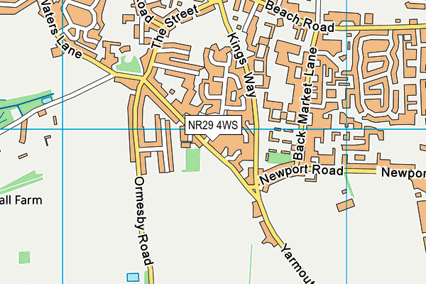 NR29 4WS map - OS VectorMap District (Ordnance Survey)